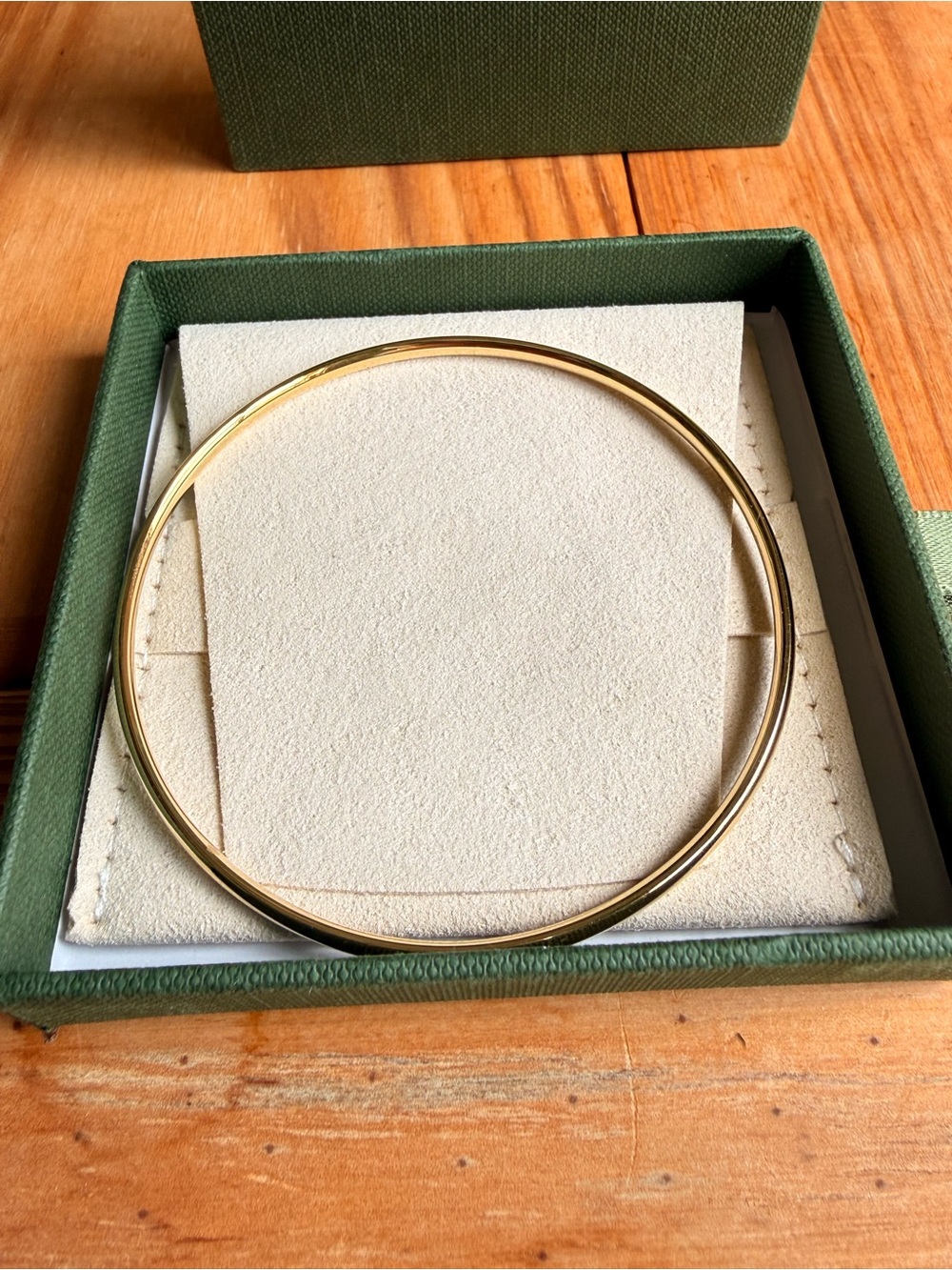 D. Louise Gold Slim Bangle Bracelet - Picture 4 of 5